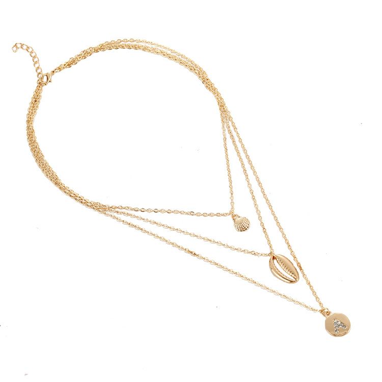 L/_shop Boho Articifical Shell Handmade mehrschichtige Anh/änger Halskette Modeschmuck f/ür Frauen