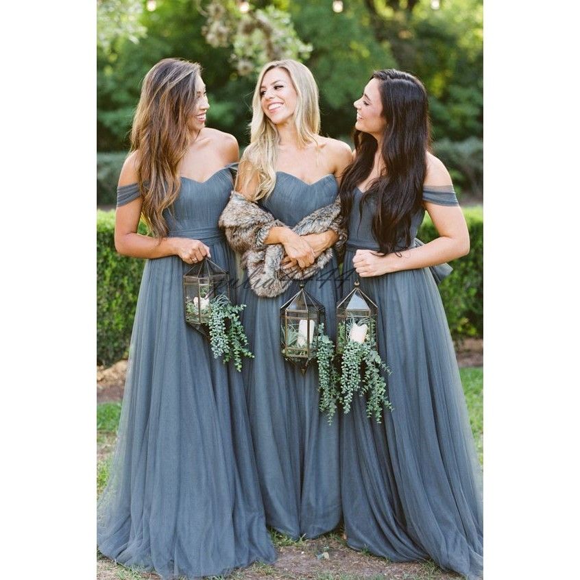 grey bridesmaid dresses