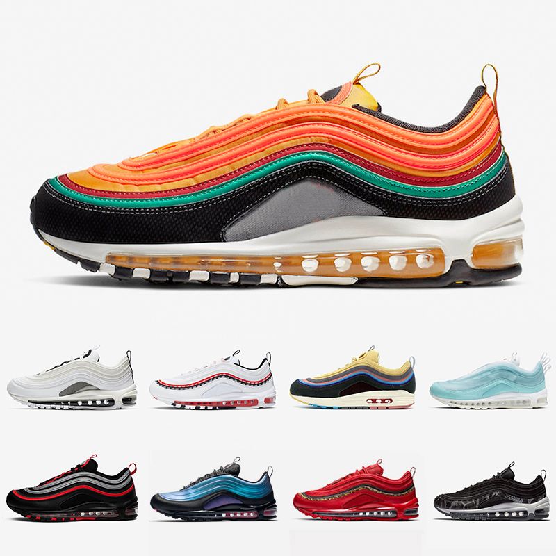 nike Air Max 97 airmax 97 shoes Citron de zapatos corrientes atléticos Negro