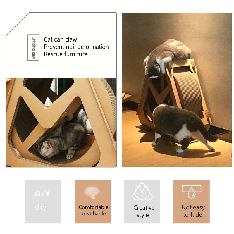 cardboard cat wheel