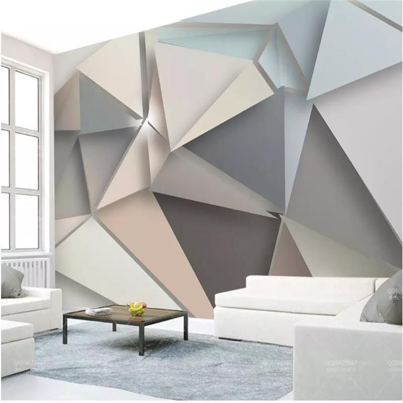 Grosshandel Benutzerdefinierte Grosse 3d Fototapete Wohnzimmer Wandbild Dreieck Grafische 3d Bild Malerei Sofa Tv Hintergrund Wand Tapete Vlies Aufkleber Von Wnfq3188 12 29 Auf De Dhgate Com Dhgate