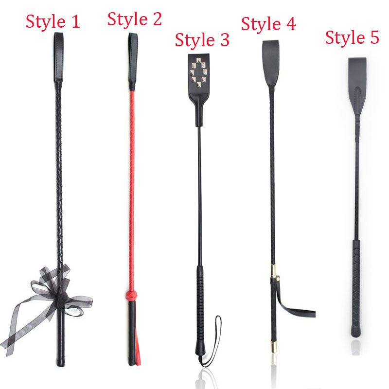 BDSM Bondage Restraints PU Leather Delicate Whips Fetish Horse Crop