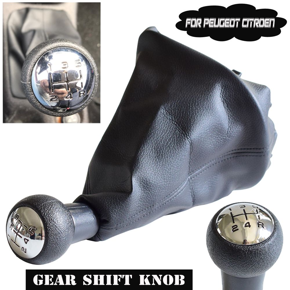 Manual Car 5 Speed Gear Stick Shift Lever HeadBall Gaiter Boot For