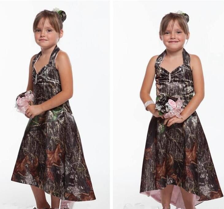camo flower girl dresses cheap