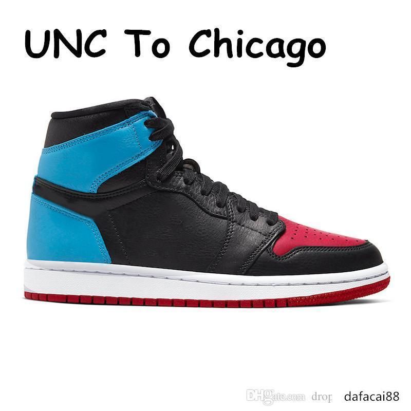 Brand Mens Basketball Shoes 1s Unc To Chicago Pink Green Turbo