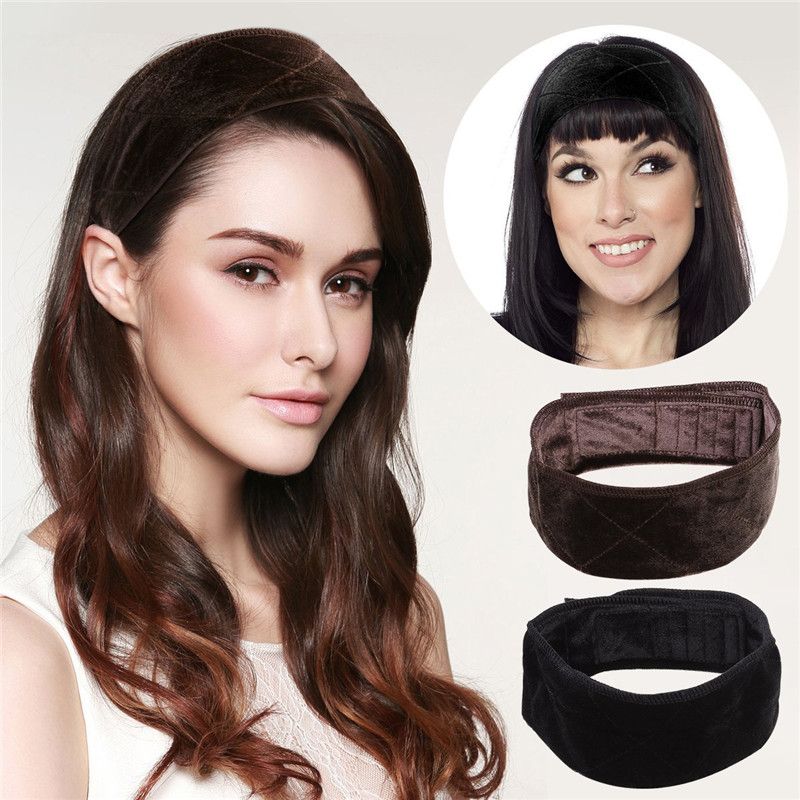 Wholesale Fashion Women Velvet Wig Grip Headband Adjustable Comfort