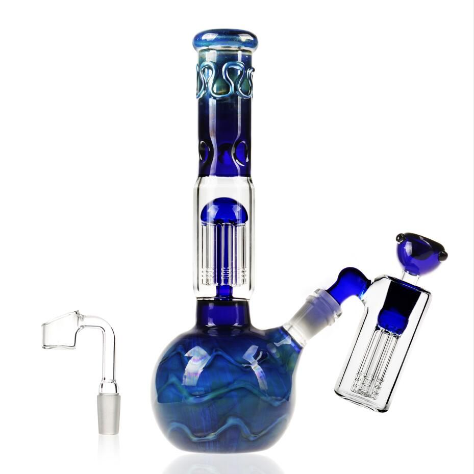 Water Pipe Hookah Shisha 5'' Silicone Smoking Beaker Bubbler Bong Glass Bowl 