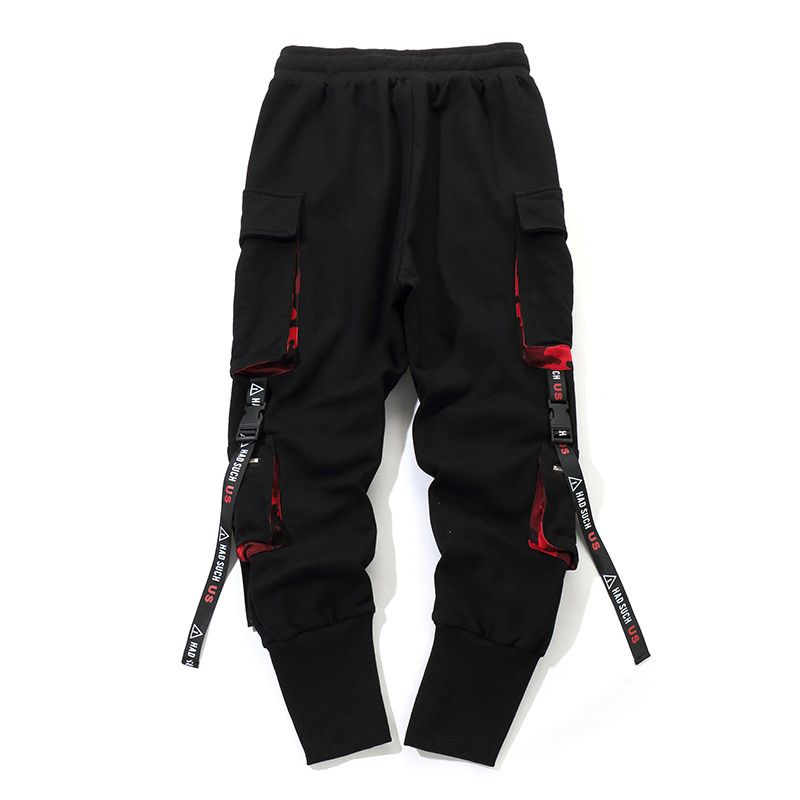 black cargo pants with buckles