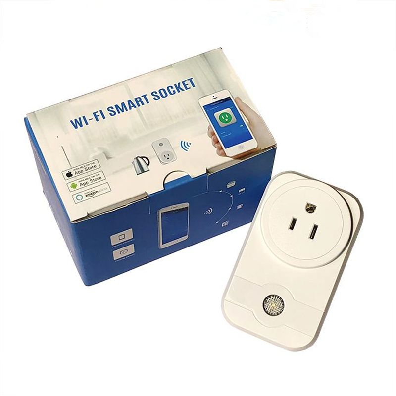 Smart Power Plug Wifi Sockets Remote Control By Ios Android Phone Timing Switch Eu Us Uk Smart Socket Compatible With Alex Google Home Socket Plug
