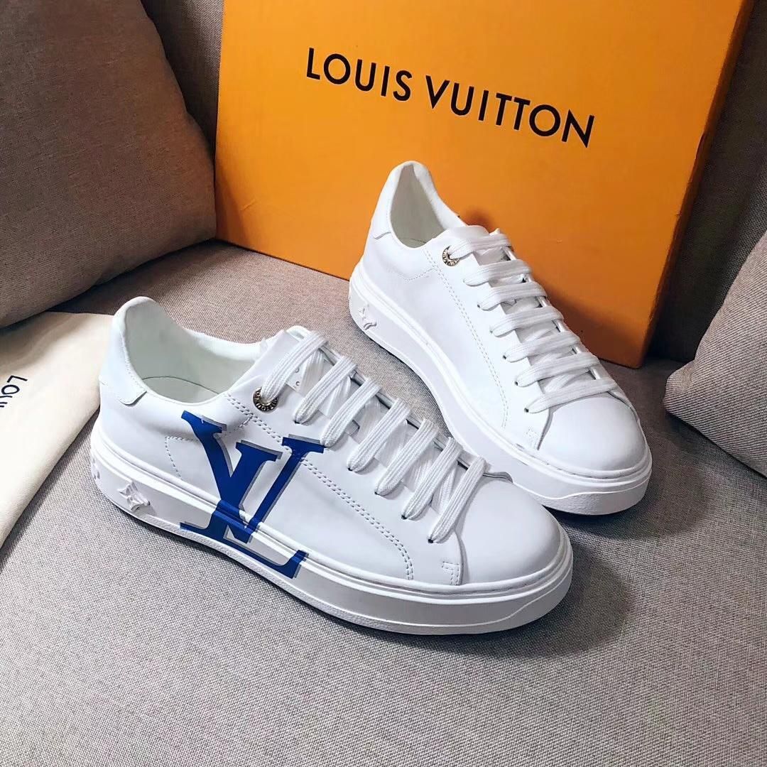 louis vuitton time out sneakers on feet