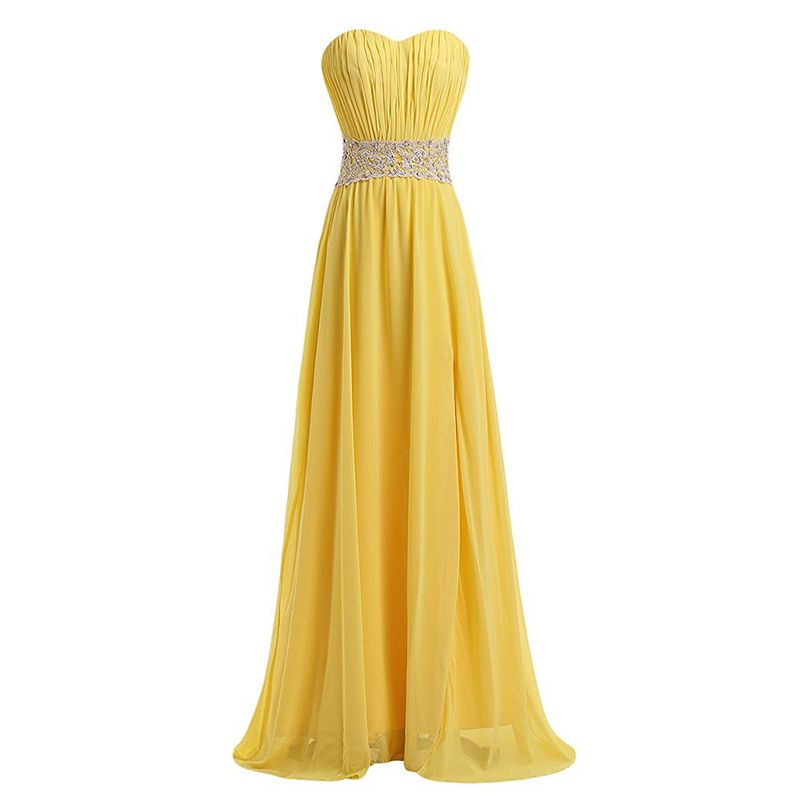 yellow maid of honor dresses