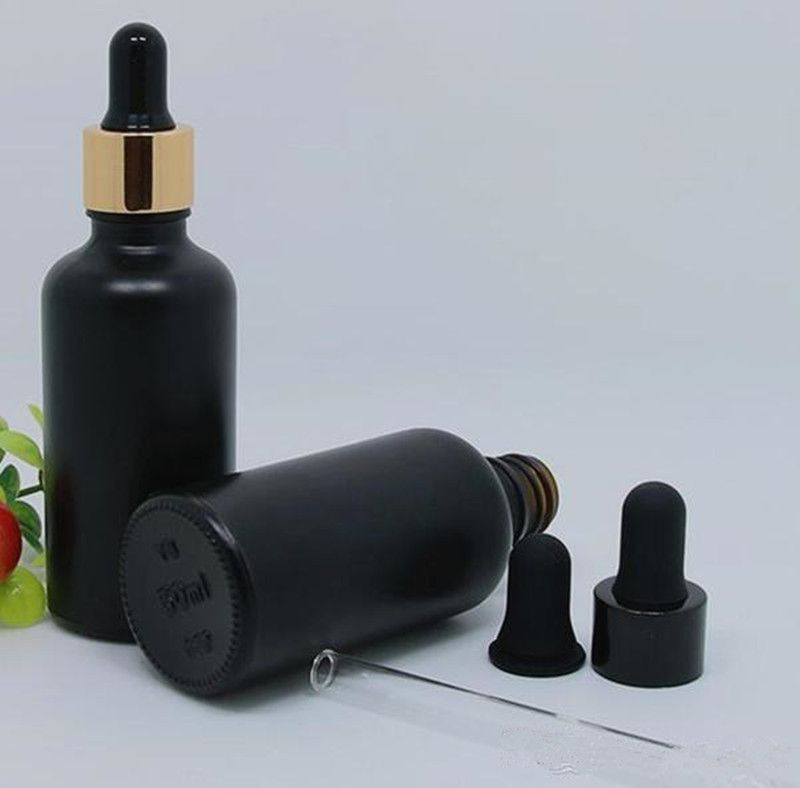 Download 50ml Black Glass Dropper Bottle Matte Black Perfume ...