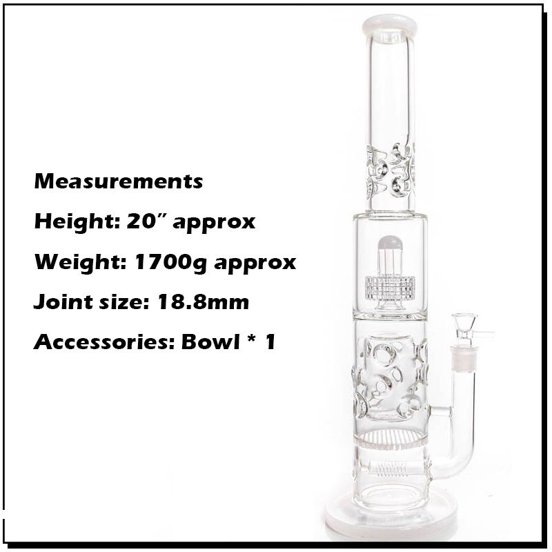Big Bong Glass Water Pipe with GRACE Logo Flower Thick White Jade Hookah Bowl Big Bong Glass Water Pipe with GRACE Logo Flower Thick White Jade Hookah Bowl