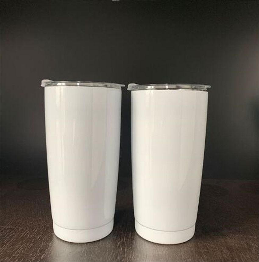 2020 Sublimation 20oz Stainless Steel Tumblers Double Wall Vacuum White