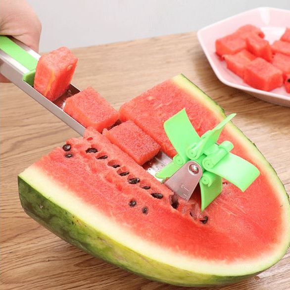 Compre Cariel Moinho De Vento Cortador De Melancia Aco Inoxidavel 304 Frutas Corer Tongs Melao Melancia Slicer Cozinha Frutas Ferramentas Wn675b De Cariel 17 13 Pt Dhgate Com