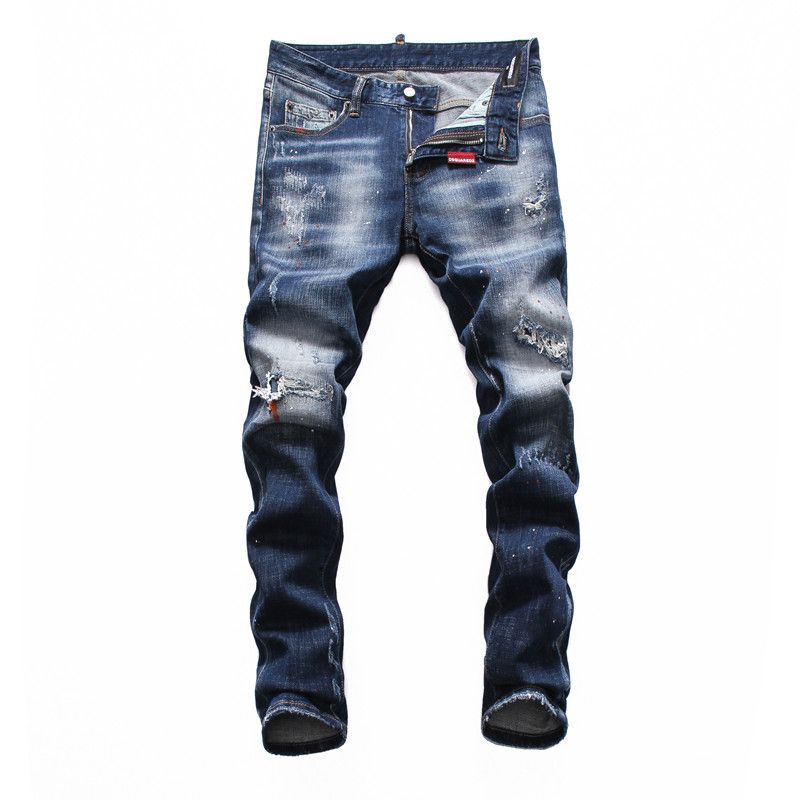 Acquistare 2020 Mens Dei Jeans Di Marca Di Lusso Motociclista Denim Blu  Jean N ° 601 1 Dei Pantaloni Di Alta Qualità Pour Hommes Strappati Mens  Motociclista Designer Di Jeans Da Uomo