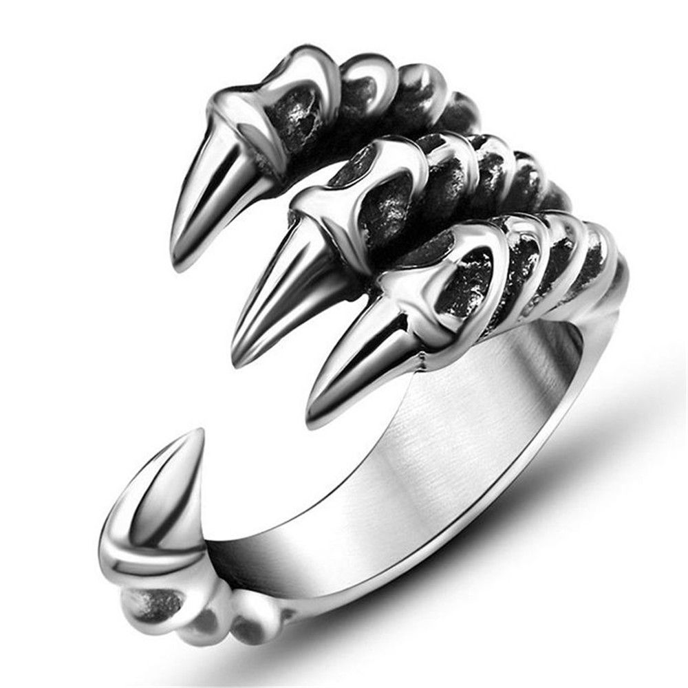 Anillo Negro De Acero Inoxidable Punk Rock De Alta Calidad Anillo Negro De Acero Inoxidable Punk Rock De Alta Calidad