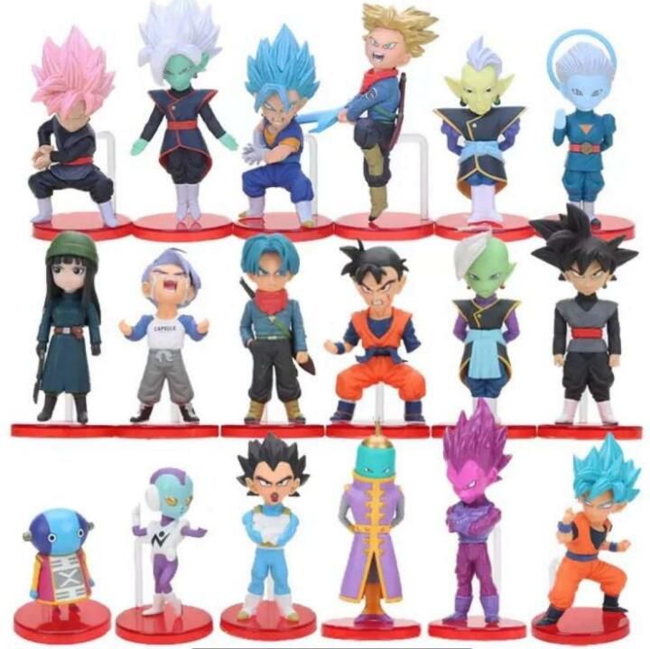 18 unids / set Dragon Ball Super PVC Figuras Juguetes Súper Saiyan Blue Son Goku Gohan Vegeta 18 unids / set Dragon Ball Super PVC Figuras Juguetes Súper Saiyan Blue Son Goku Gohan Vegeta
