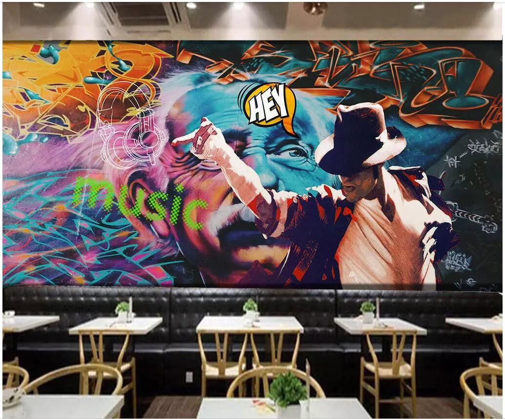 Wdbh 3d Wallpaper Custom Photo Jackson Graffiti Wall Background Painting Living Room Home Decor 3d Wall Murals Wallpaper For Walls 3 D A Wallpapers Hd