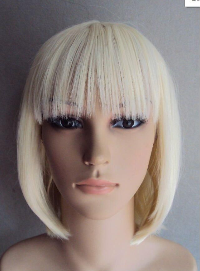Wig New Nice Blonde Straight Bob Lady Gaga Wig 5 24 Lace