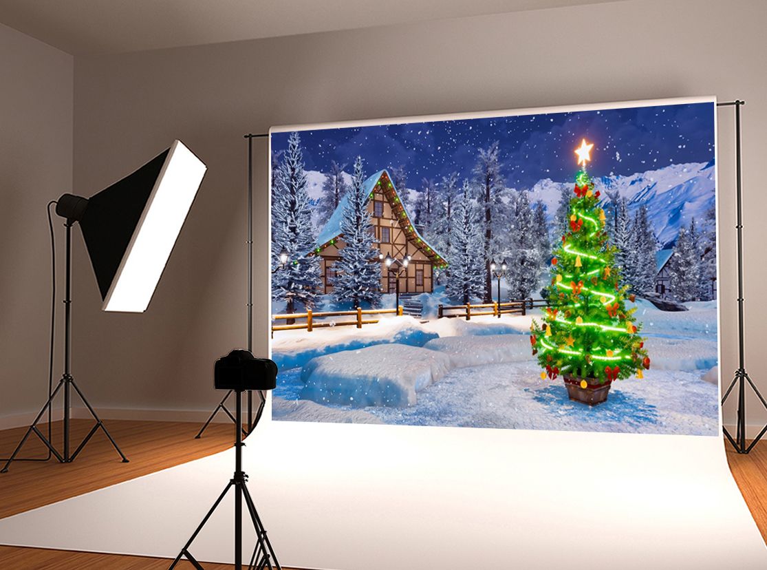2020 Dream 7x5ft Outdoor Christmas Tree Photography Backdrop White Snow Scenery Decor Background For Winter Holiday Photo Shoot Prop Studio From Dreambackdrop 30 55 Dhgate Com
