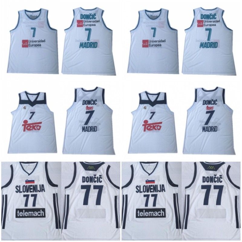 2019 Slovenia 77 Doncic Stitched Jerseys Sport Jersey CITY ...
