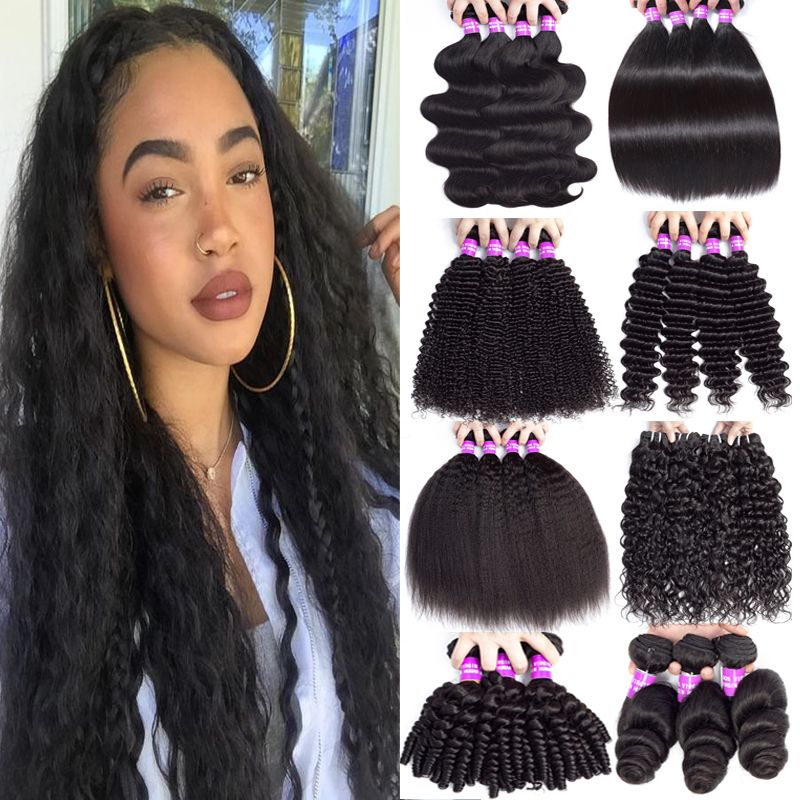 9a Malaysian Deep Wave Curly Virgin Hair Bundles Wet And Wavy 100