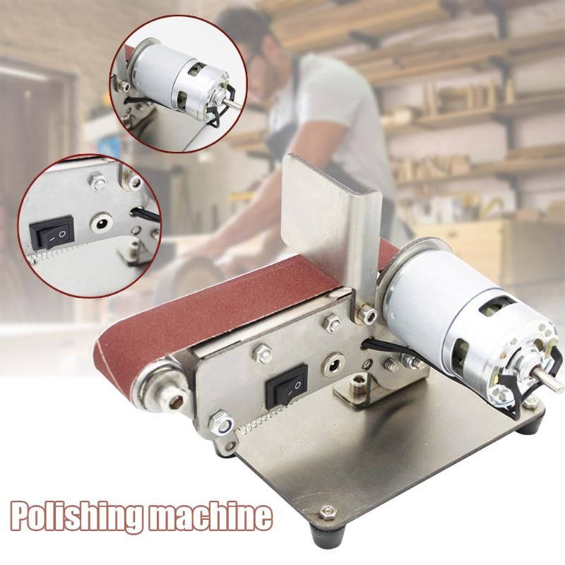 Foldable DIY Mini Belt Sander Sanding Polishing Grinding Machine Belts Grinder