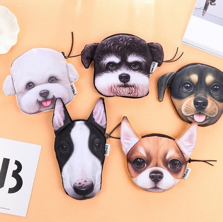 2019 Animal Monedero Monederos Titular de Perro Monedero Para Monedas Mujeres Monedero Niños Bolsa