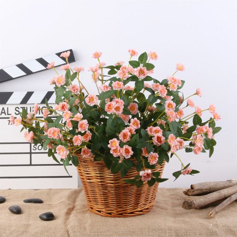 satin al kucuk guller simulasyon yapay cicek masa cicek susler asili sepet dekoratif cicek vazo duzenlemesi tl172 3 dhgate comda