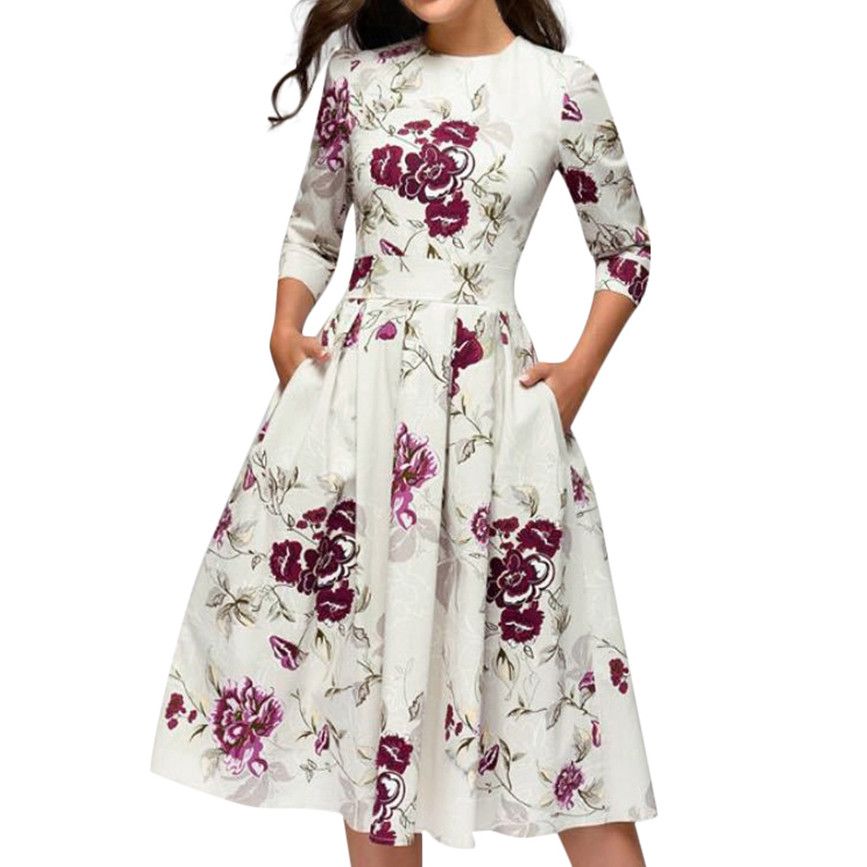 Bolsillo De Manga Larga Con Estampado Floral Casual Retro De Bolsillo De Manga Larga Con Estampado Floral Casual Retro De