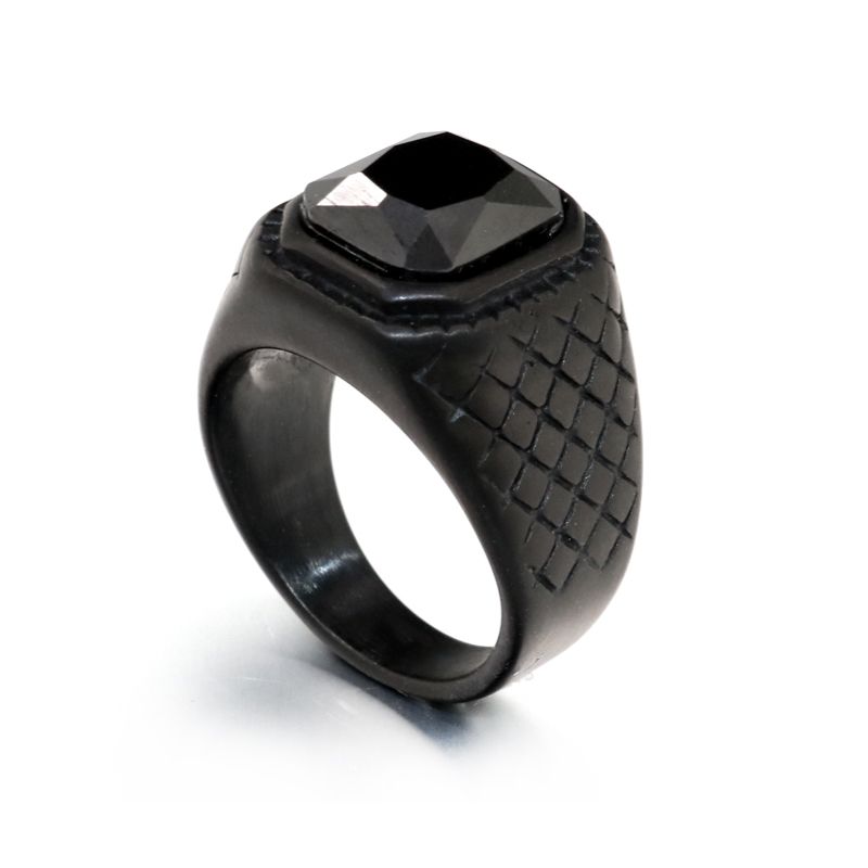 Anillo piedra para hombre Anillo piedra de titanio anillo retro para hombre de