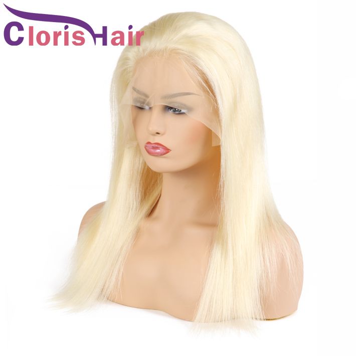 613 Honey Blonde Full Lace Wigs Human Hair Indian Straight
