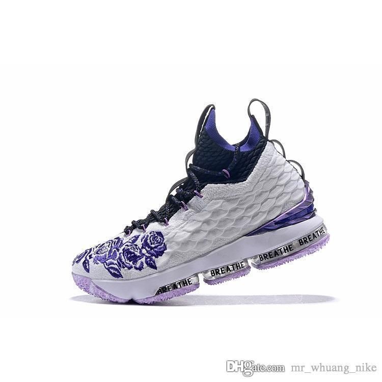 purple white basketball shoes