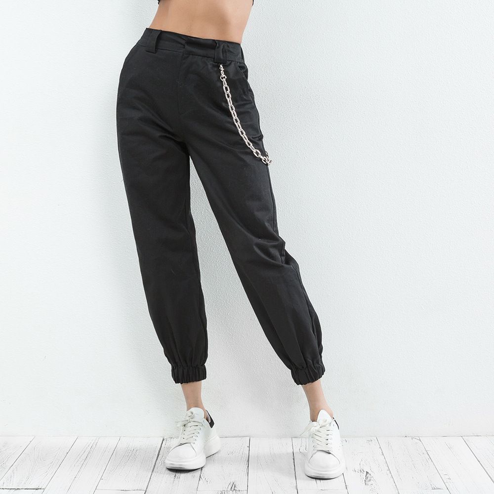 calça jogger feminina com corrente