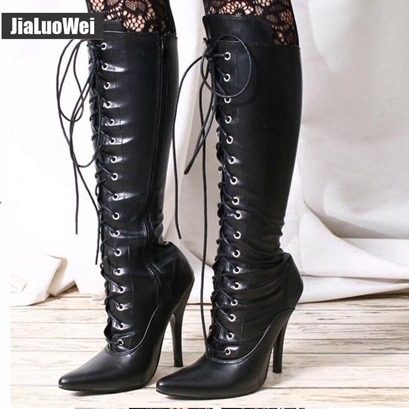 Women's Cosplay Costumes Cross Dresser Boots Stilettos Pointed Over Knee Boots 