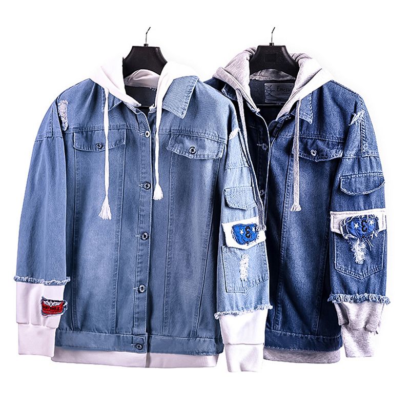 blusa jeans com capuz