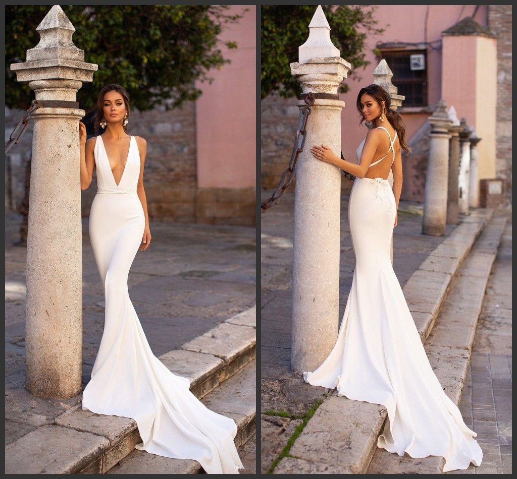 sexy white evening gown