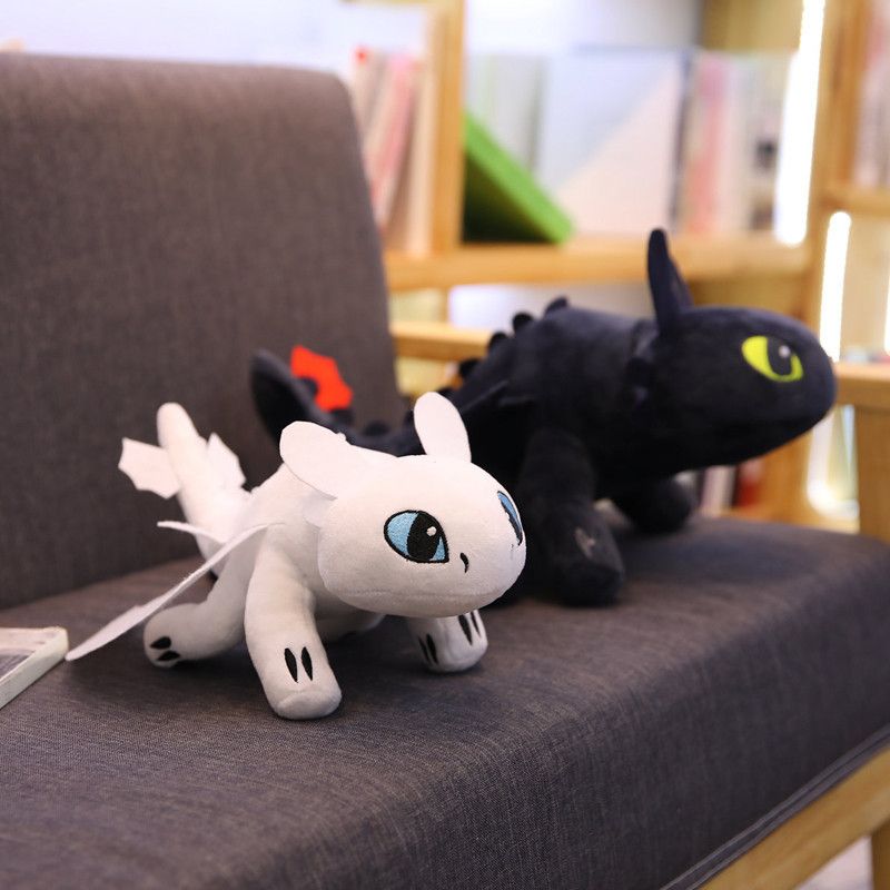 toothless and light fury stuffed animals