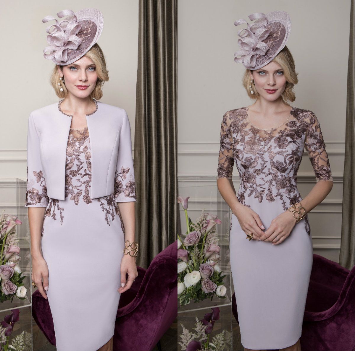 lilac mother of the bride dress