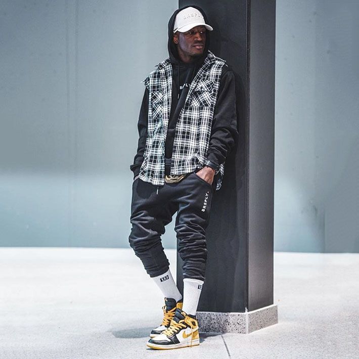 Mens Streetwear Cut Off Flannel Shirts 