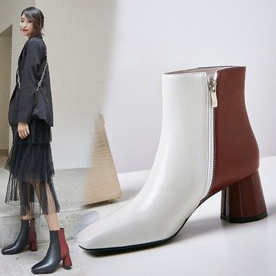 womens ankle boots medium heel