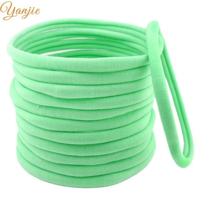 10Pcs Soft Thin Nylon Headband Stretchy Hair Bands Kid Girl DIY Hair Accessorie