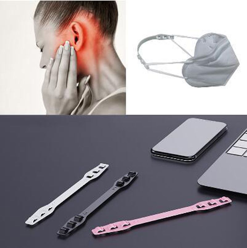 OUSHU 12 Pcs Silicone Mask Strap Extender Anti-Tightening Mask Holder Hook Ear Strap Accessories Ear Grips Extension Mask Buckle Ear Pain Relieved Colour Random 
