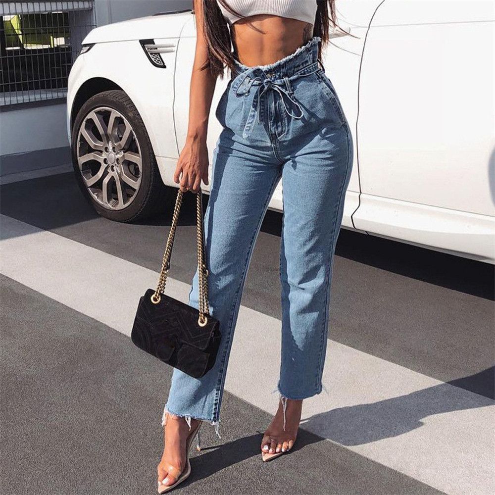 Acquistare Fidanzato Jeans Donna Jeans A Vita Alta In Denim Elasticizzato A  Vita Alta Con Foro In Vita Economico | Consegna Veloce E Qualità | DHgate  Italy