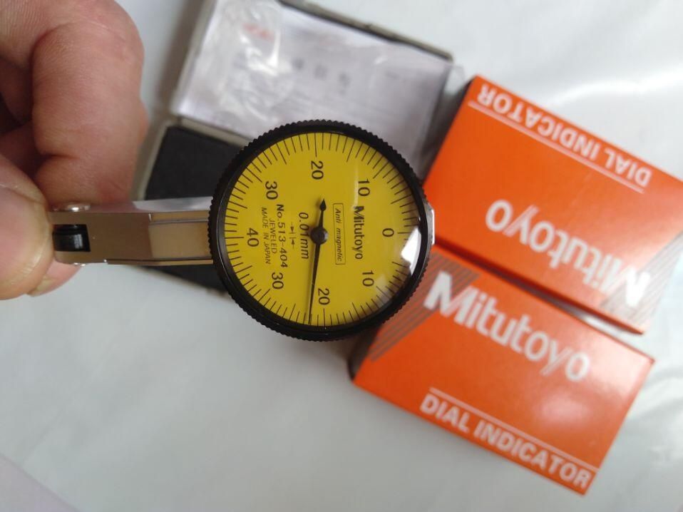 Dial Test Indicator Mitutoyo 0-0.8mm 513-404 Level Gauge Scale Dovetail Rails 