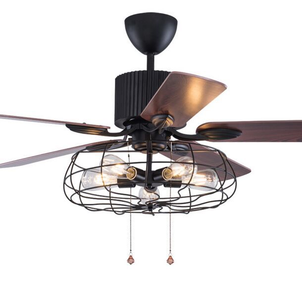 2021 Loft Vintage Ceiling Fan Light E27, Edison Light Ceiling Fan