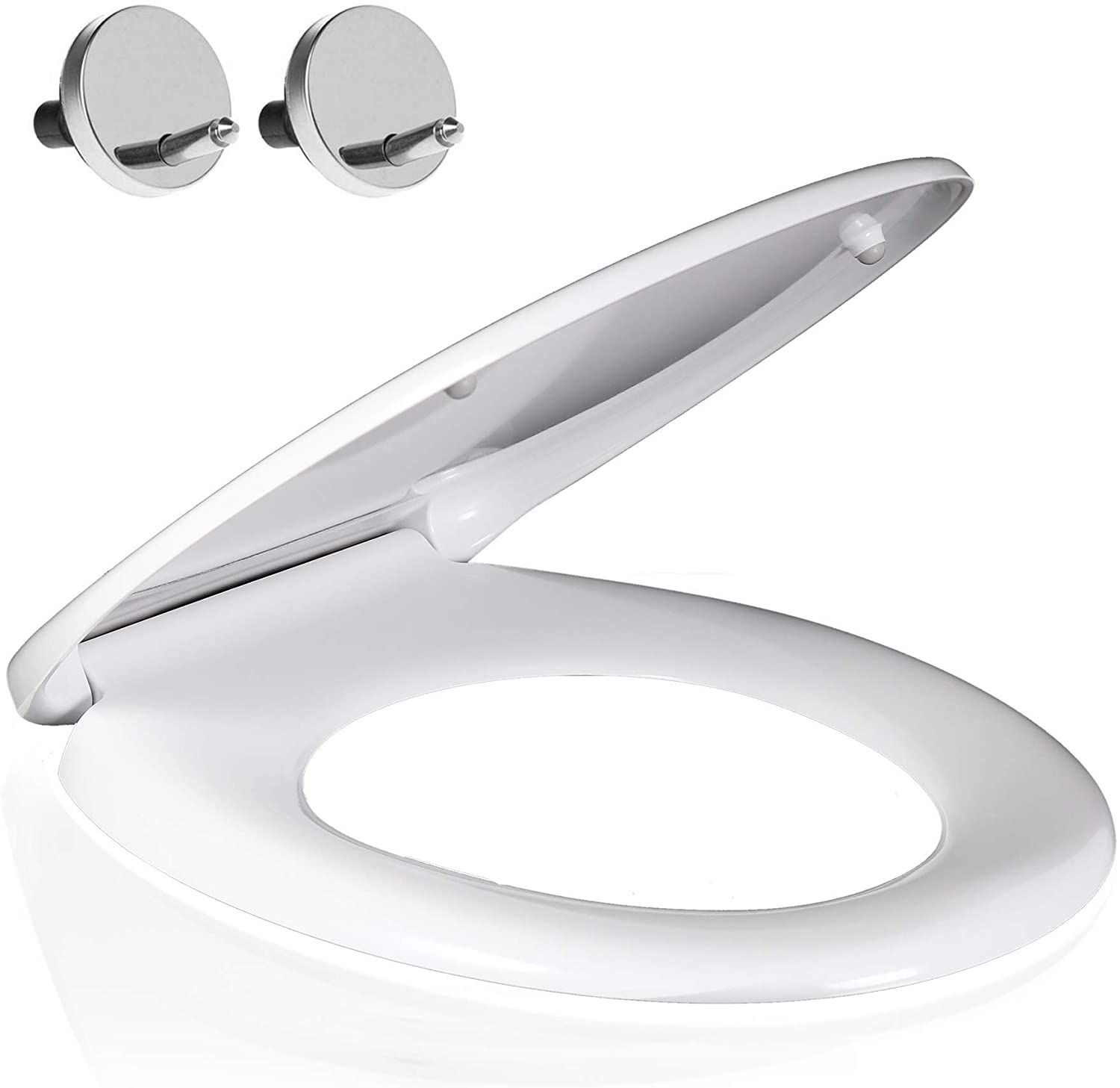 Soft Close Quick Release Toilet Seat White Heavy Duty Dual Fixing