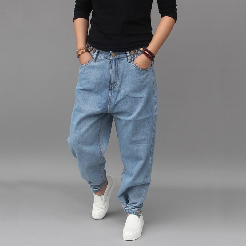 baggy denim trousers