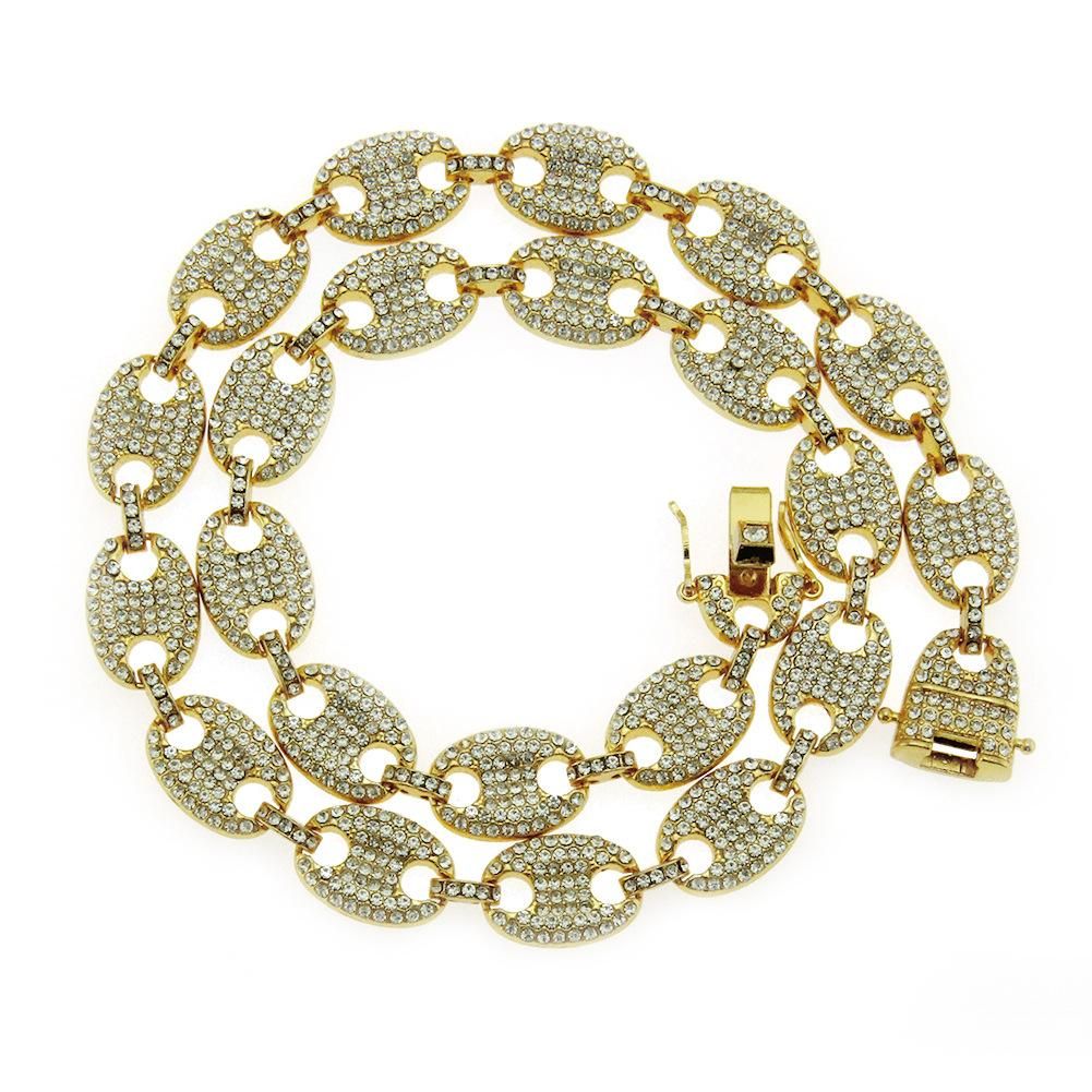 Ouro, Branco Rhinestone, 18inch